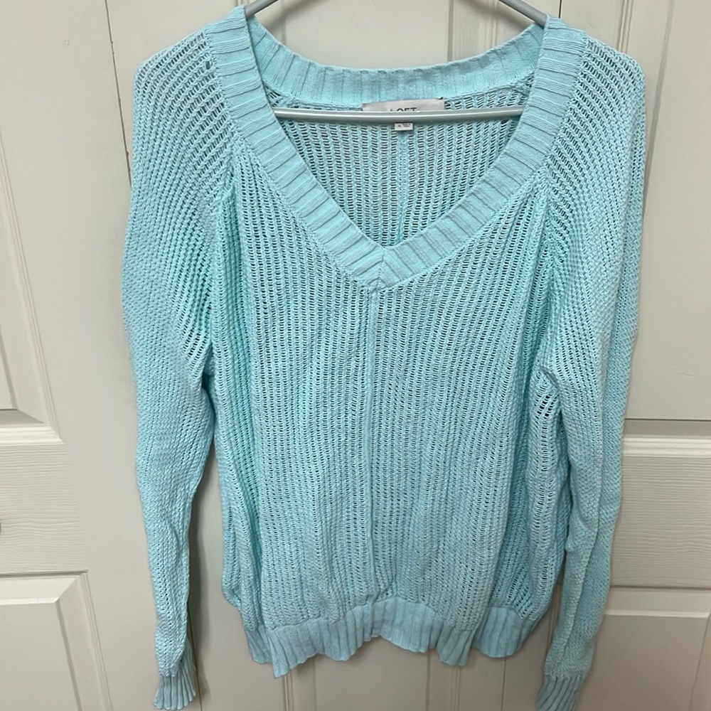 Loft sweater light blue, XL. Excellent preowned condition. Free if bundled.